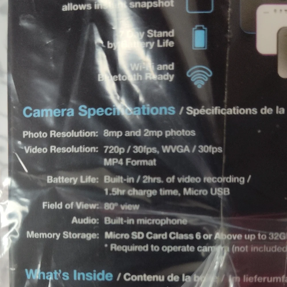 Ion SnapCam Wearable HD Video Camera - White and Blue